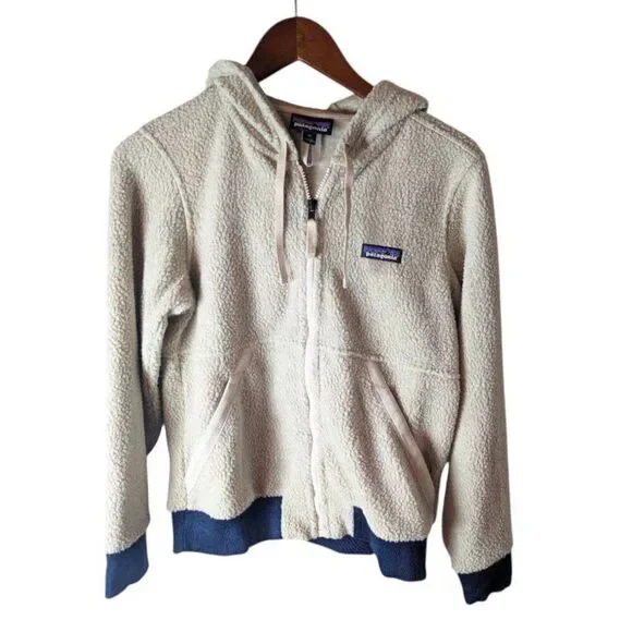 PATAGONIA Shearling Fleece Hoodie Jacket Size XS - Picture 2 of 4